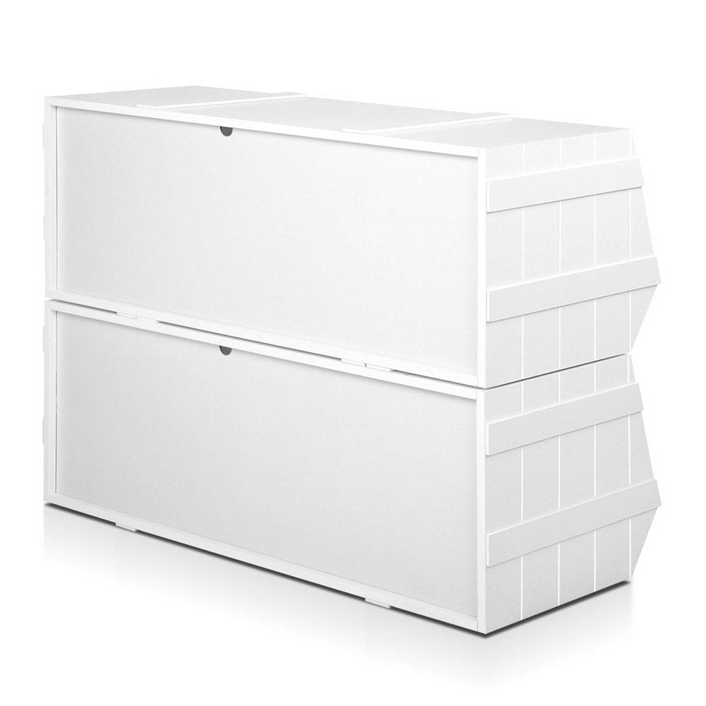 Keezi Kids Toy Box Stackable Bookshelf Storage Organiser Bookcase Shel New Aim catalogue