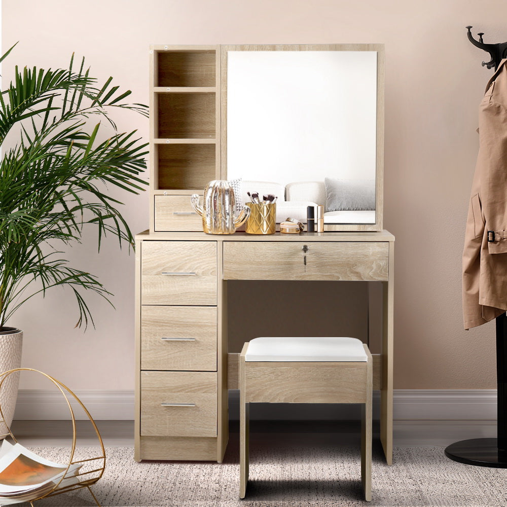 Vanity desk and online stool