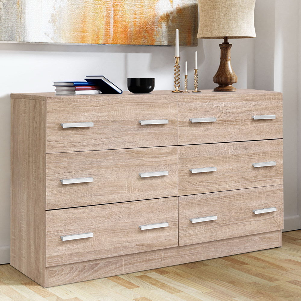 Artiss 6 Chest of Drawers Cabinet Dresser Table Tallboy Lowboy Storage Wood
