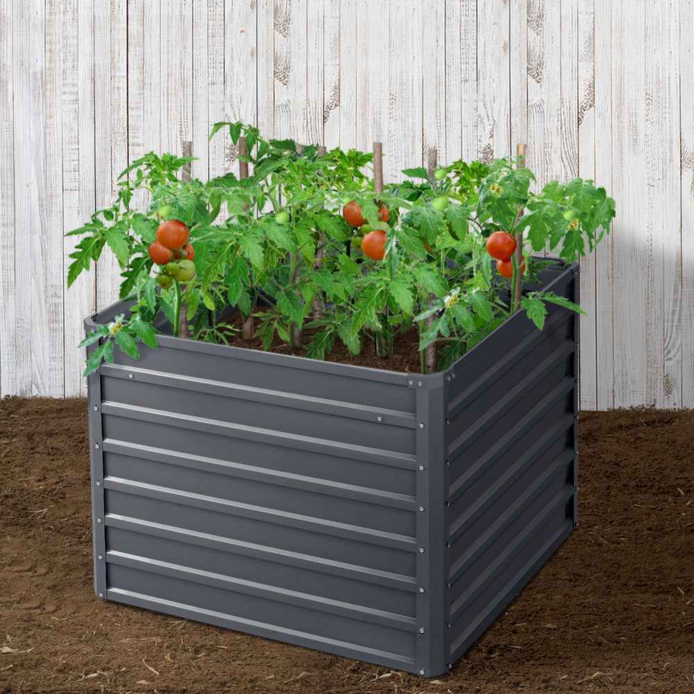 Greenfingers Garden Bed 2PCS 100X100X77CM Galvanised Steel Raised Planter