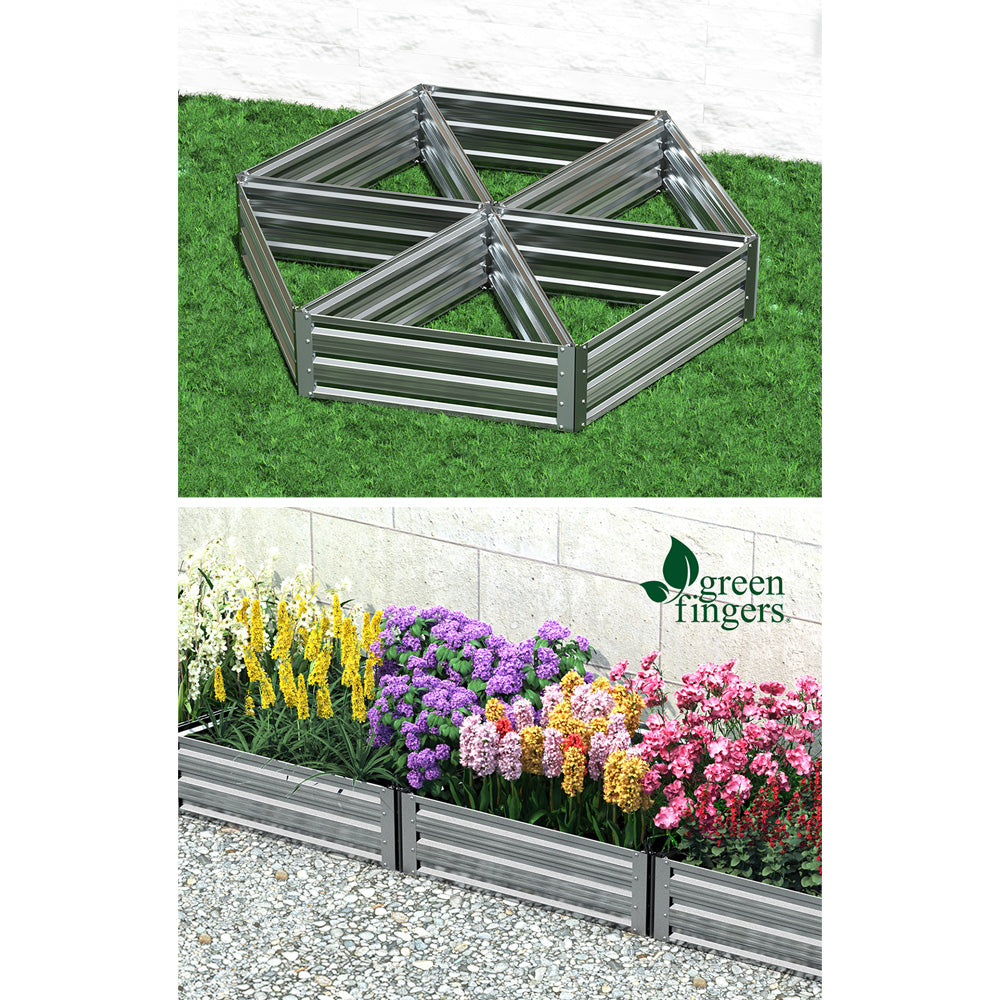 Greenfingers Garden Bed Galvanised Steel Raised Planter Vegetable 86x86x30cm