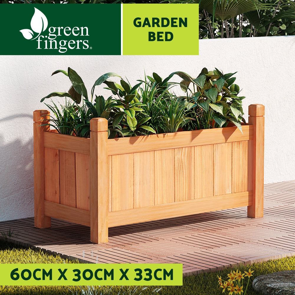 Greenfingers Garden Bed Raised Wooden Planter Box Vegetables 60x30x33cm