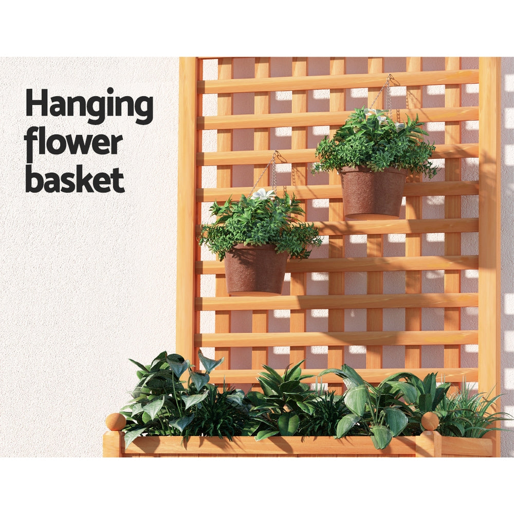 Greenfingers Garden Bed Raised Wooden Planter Box Vegetables 64x35x115cm