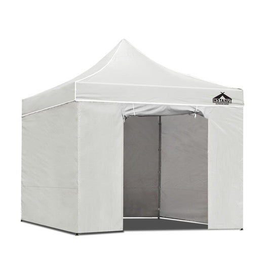 Instahut Aluminium Pop Up Gazebo Outdoor Folding Marquee Tent 3x3m White