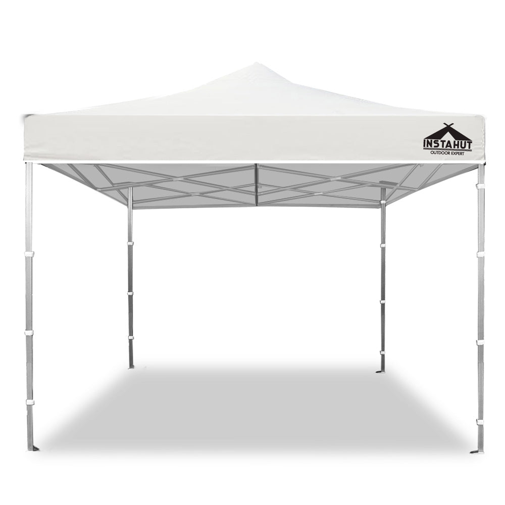 Instahut Aluminium Pop Up Gazebo Outdoor Folding Marquee Tent 3x3m White