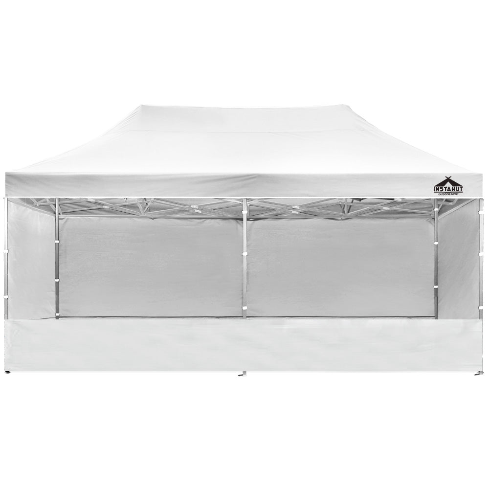 Instahut Aluminium Pop Up Gazebo Outdoor Folding Marquee Tent 3x6m White
