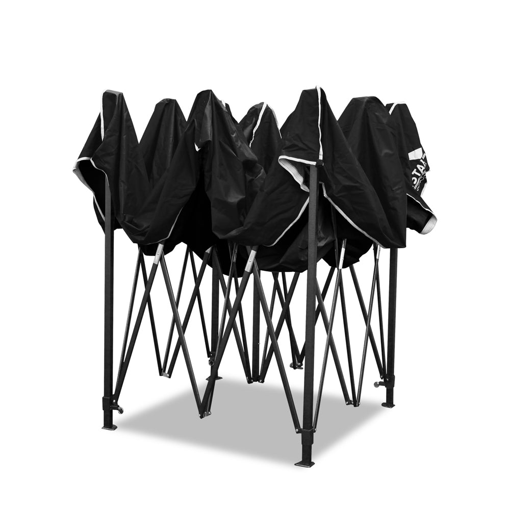 Instahut Gazebo Pop Up Marquee 3x3m Folding Wedding Tent Gazebos Shade Black