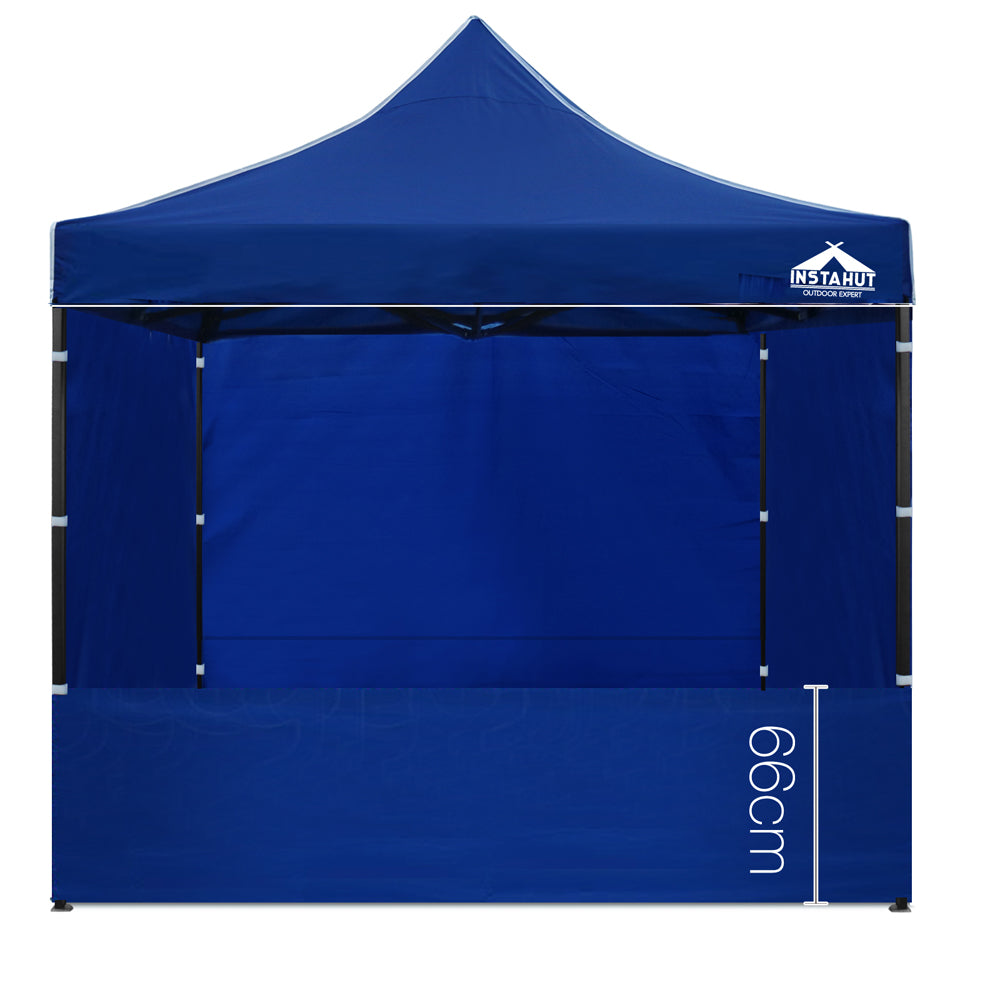 Instahut Gazebo Pop Up Marquee 3x3m Folding Wedding Tent Gazebos Shade Blue