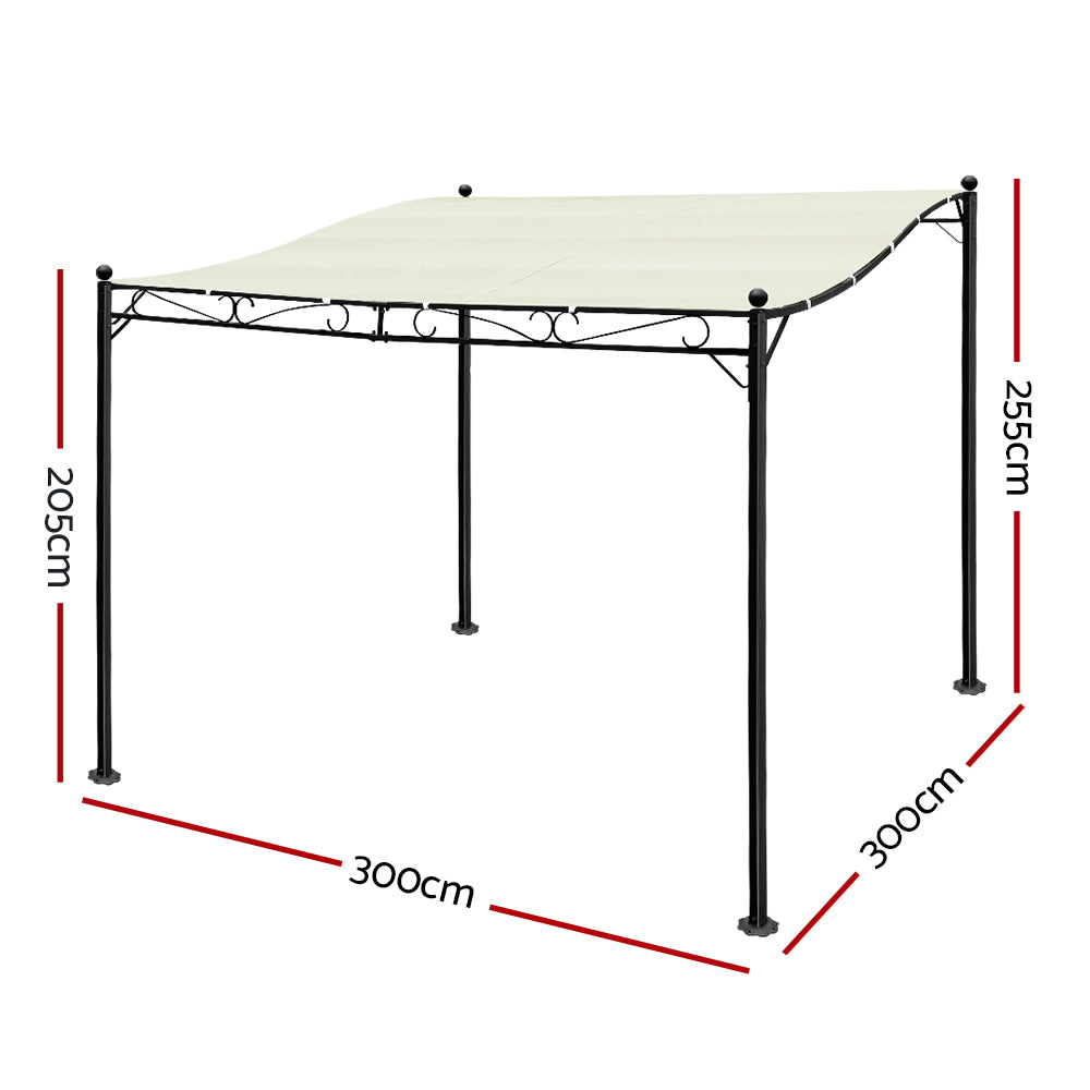 Instahut Gazebo 3x2.55m Party Marquee Outdoor Wedding Tent Iron Art Canopy