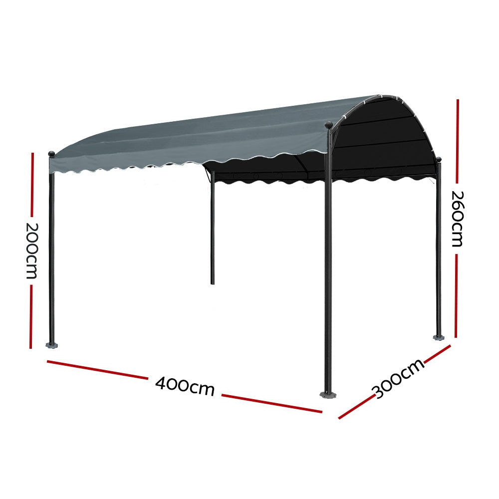 Instahut Gazebo 4x3m Party Marquee Outdoor Wedding Event Tent Iron Art Gazebos