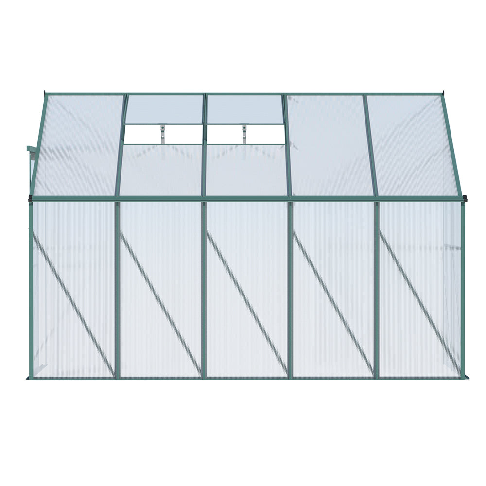 Greenfingers Greenhouse Aluminium Green House Garden Shed Polycarbonate 3x1.27M