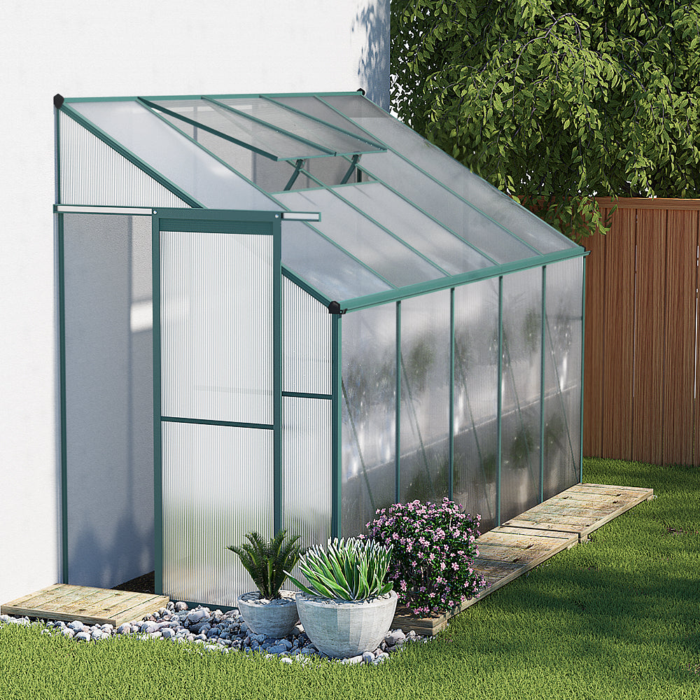 Greenfingers Greenhouse Aluminium Green House Garden Shed Polycarbonate 3x1.27M