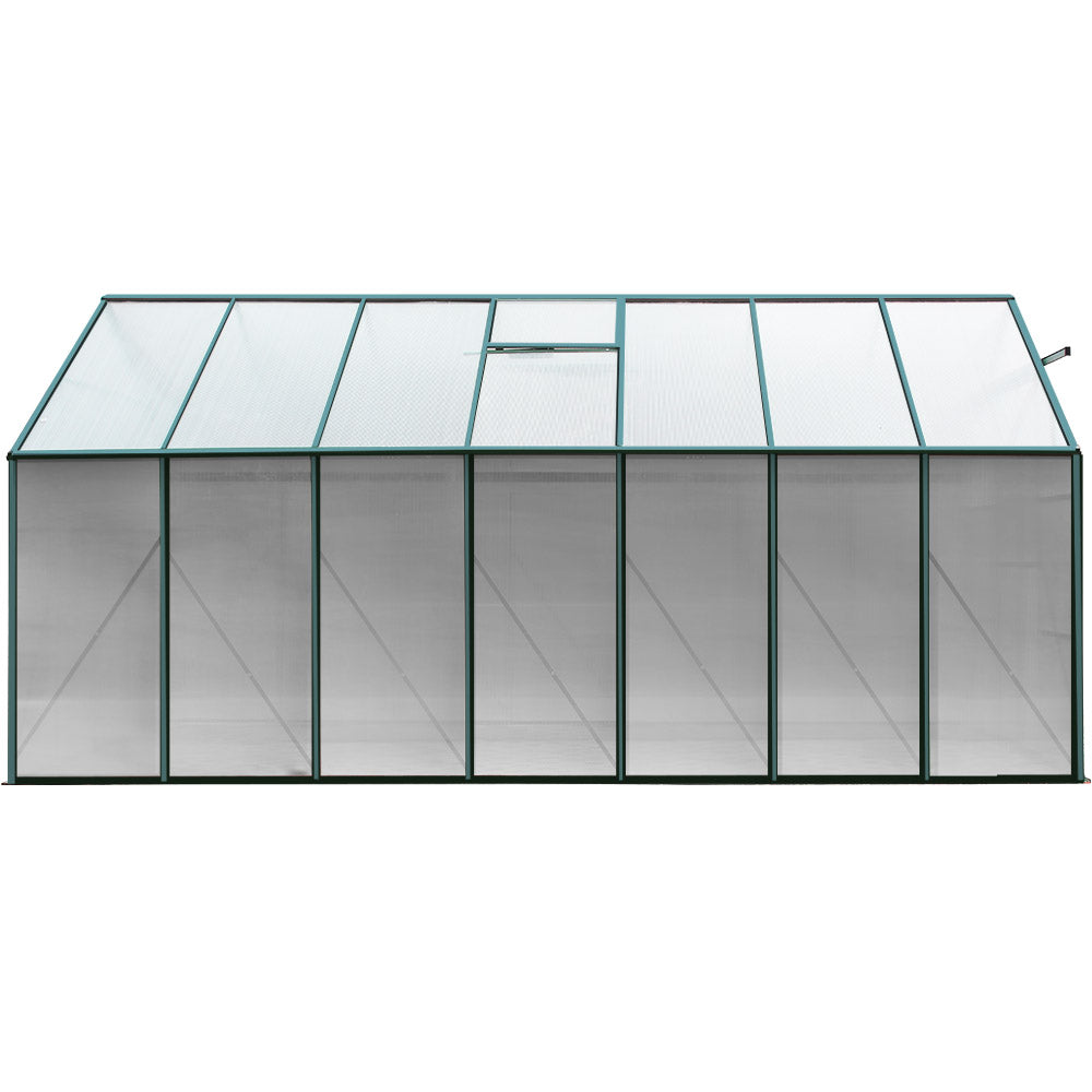 Greenfingers Aluminium Greenhouse Green House Garden Polycarbonate 4.43X2.44M