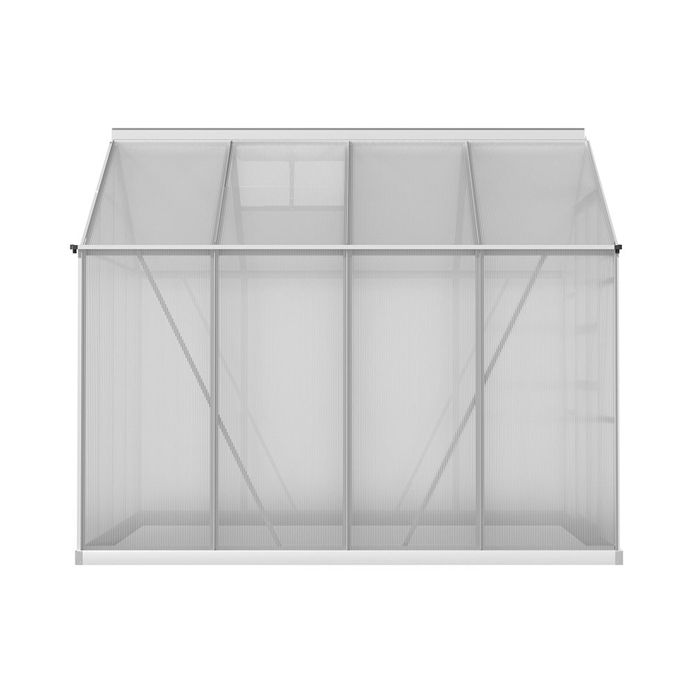 Greenfingers Aluminium Greenhouse Green House Polycarbonate Garden Shed 2.4x2.5M