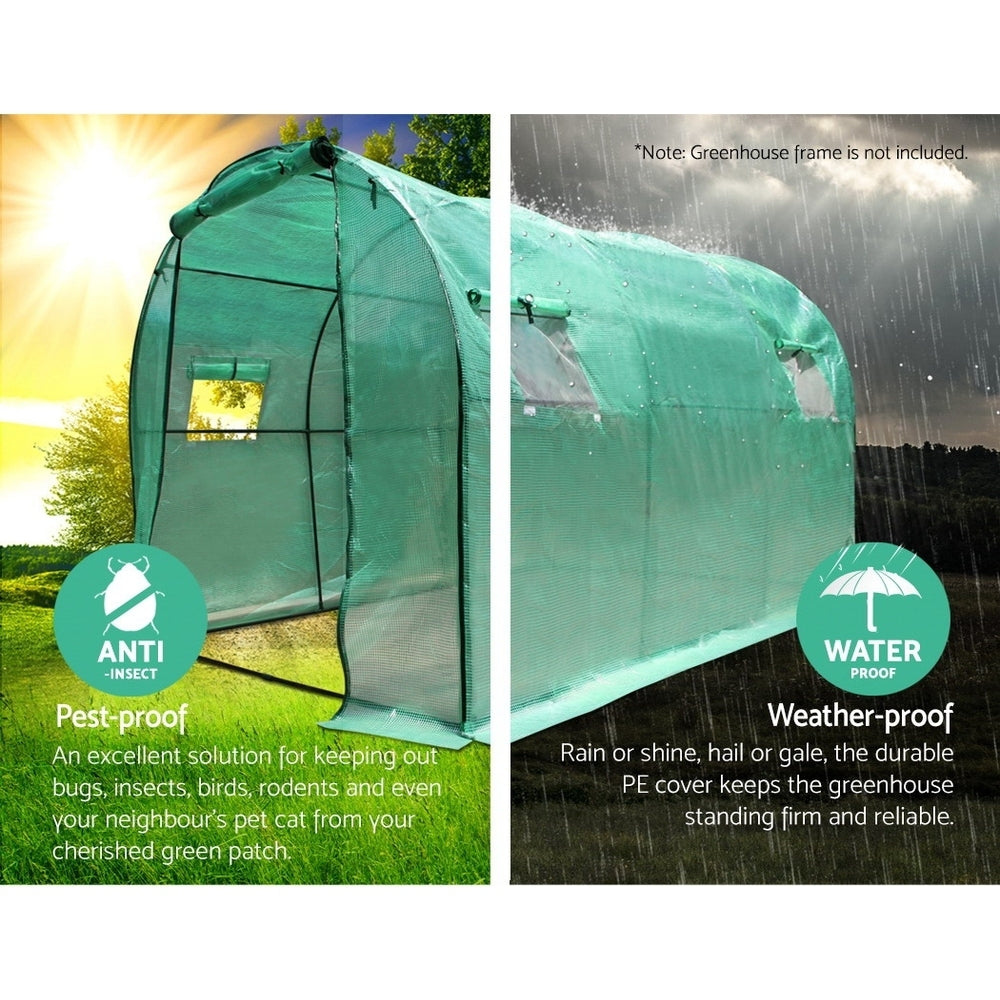 Greenfingers 3X2X2M Walk In Replacement Greenhouse PE Cover Shed - Cover Only