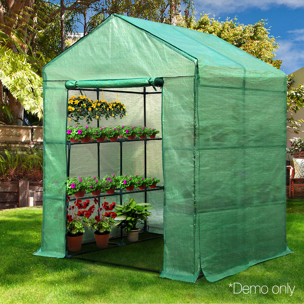 Greenfingers Greenhouse Green House Tunnel 2MX1.55M Garden Shed Storage Plant