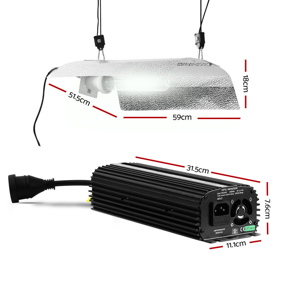 Greenfingers 400W HPS MH Grow Light Kit Digital Ballast Reflector Hydroponic Grow System Kit