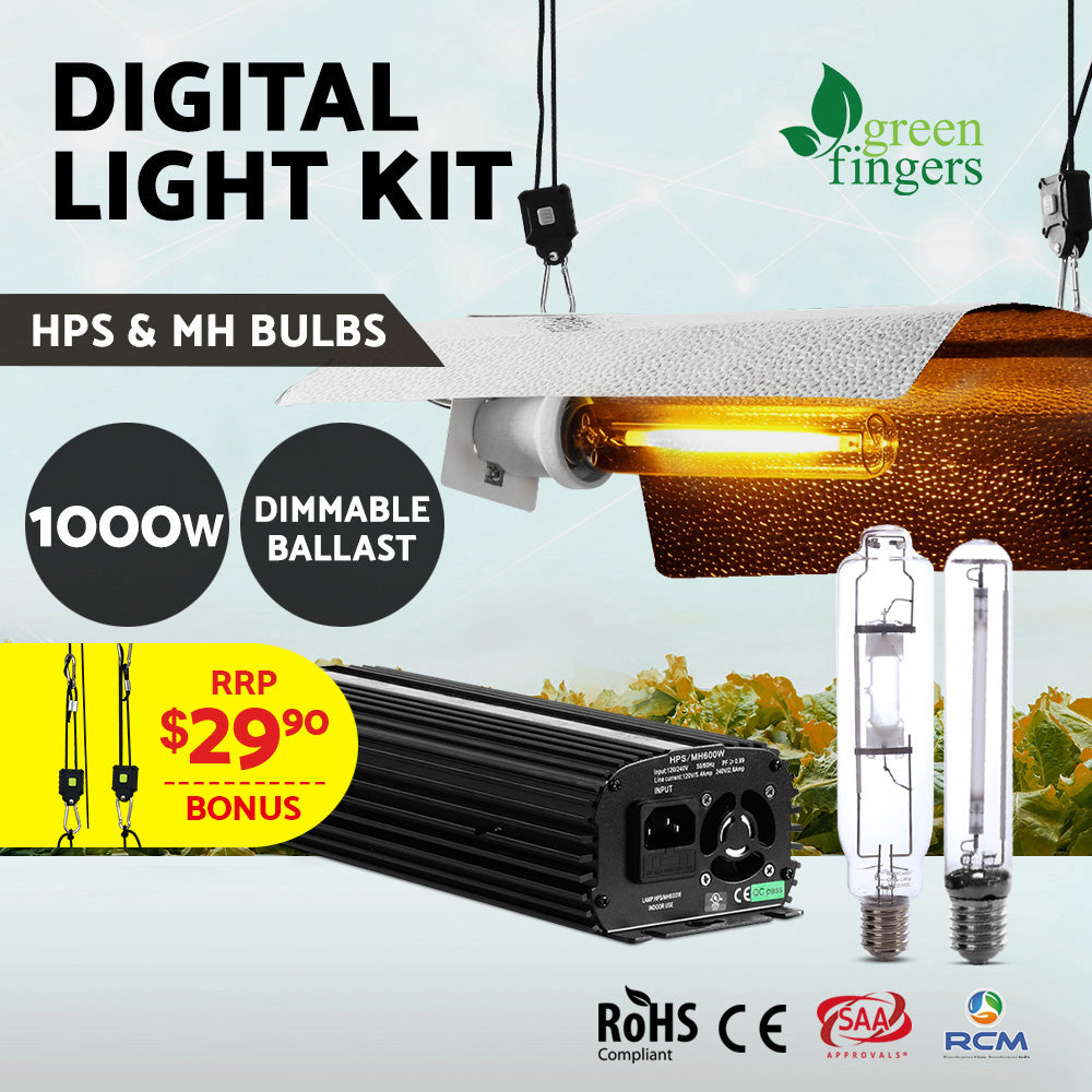 Greenfingers 400W HPS MH Grow Light Kit Digital Ballast Reflector Hydroponic Grow System Kit