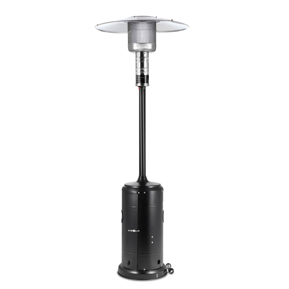 Devanti Portable Gas Patio Heater - Black and Silver