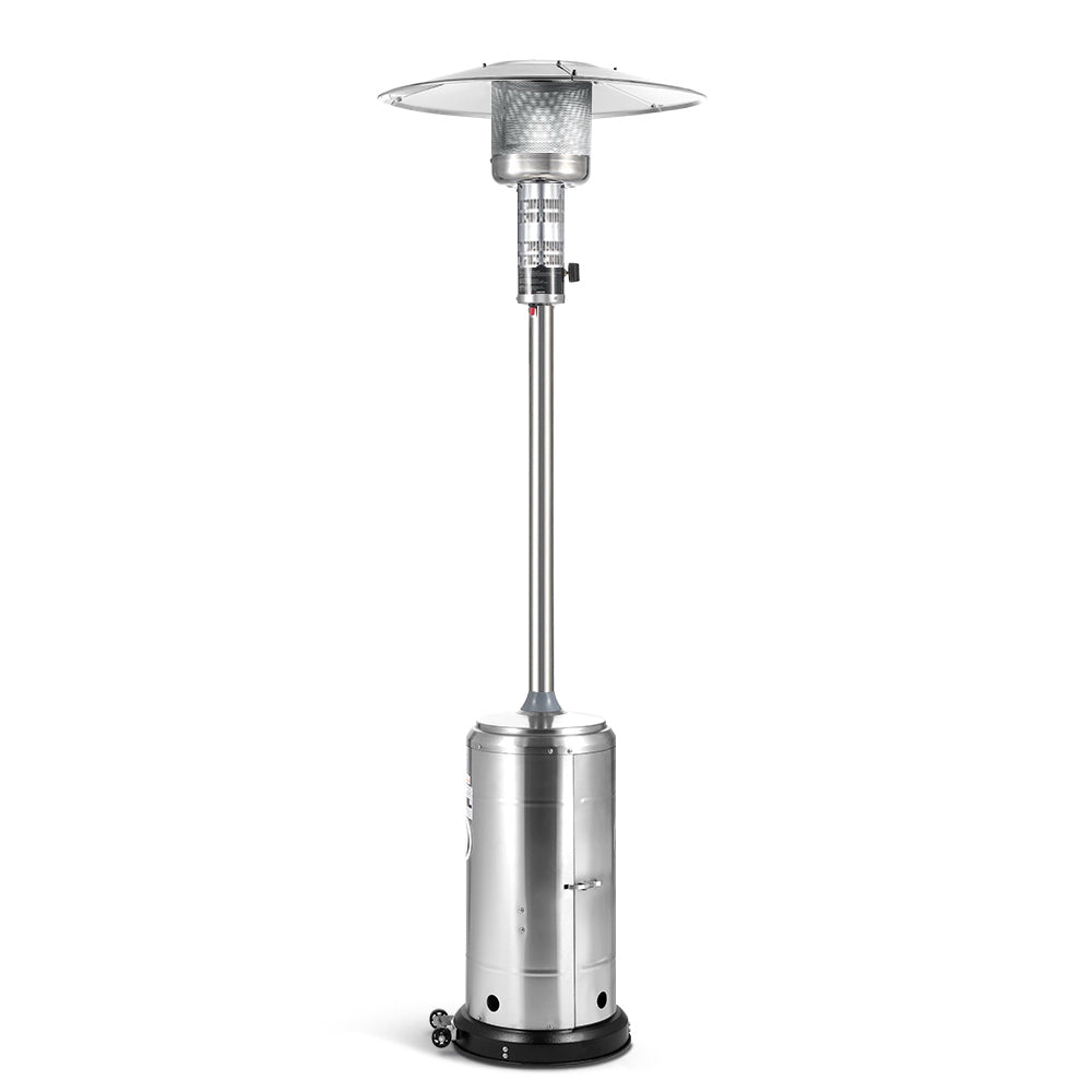 Devanti Portable Gas Patio Heater - Silver