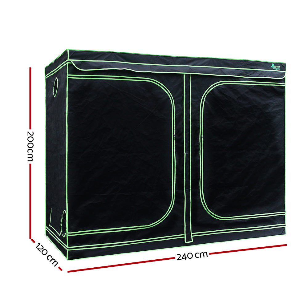 Greenfingers 1680D 2.4MX1.2MX2M Hydroponics Grow Tent Kits Hydroponic Grow System