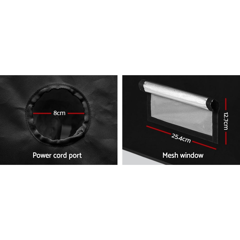 Greenfingers Hydroponics Grow Tent Kits Hydroponic Grow System Black 60X60X90CM 600D Oxford