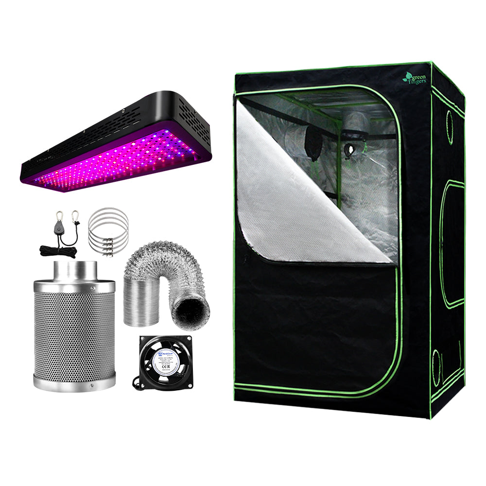 Green Fingers Grow Tent Light Kit 120x120x200CM 2000W LED 6" Vent Fan,Green Fingers Grow Tent Light Kit LED 2000W Full Spectrum 6" Vent 120x120x200CM