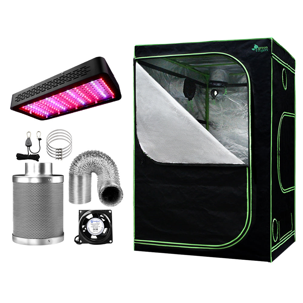 Green Fingers Grow Tent Light Kit 150x150x200CM 1200W LED 6" Vent Fan,Green Fingers Grow Tent Light Kit LED 1200W Full Spectrum 6" Vent 150x150x200CM