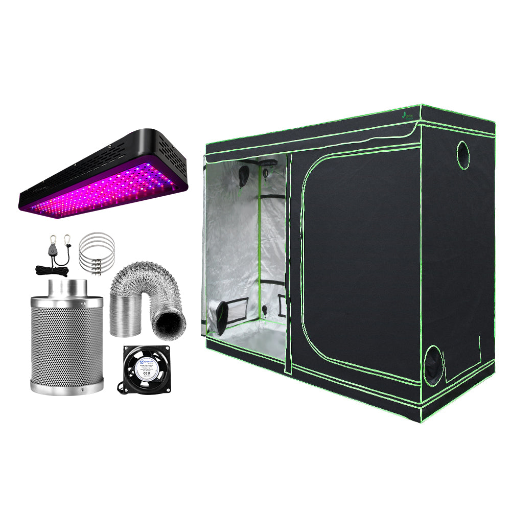 Greenfingers Grow Tent 2000W LED Grow Light 240X120X200cm Mylar 6" Ventilation