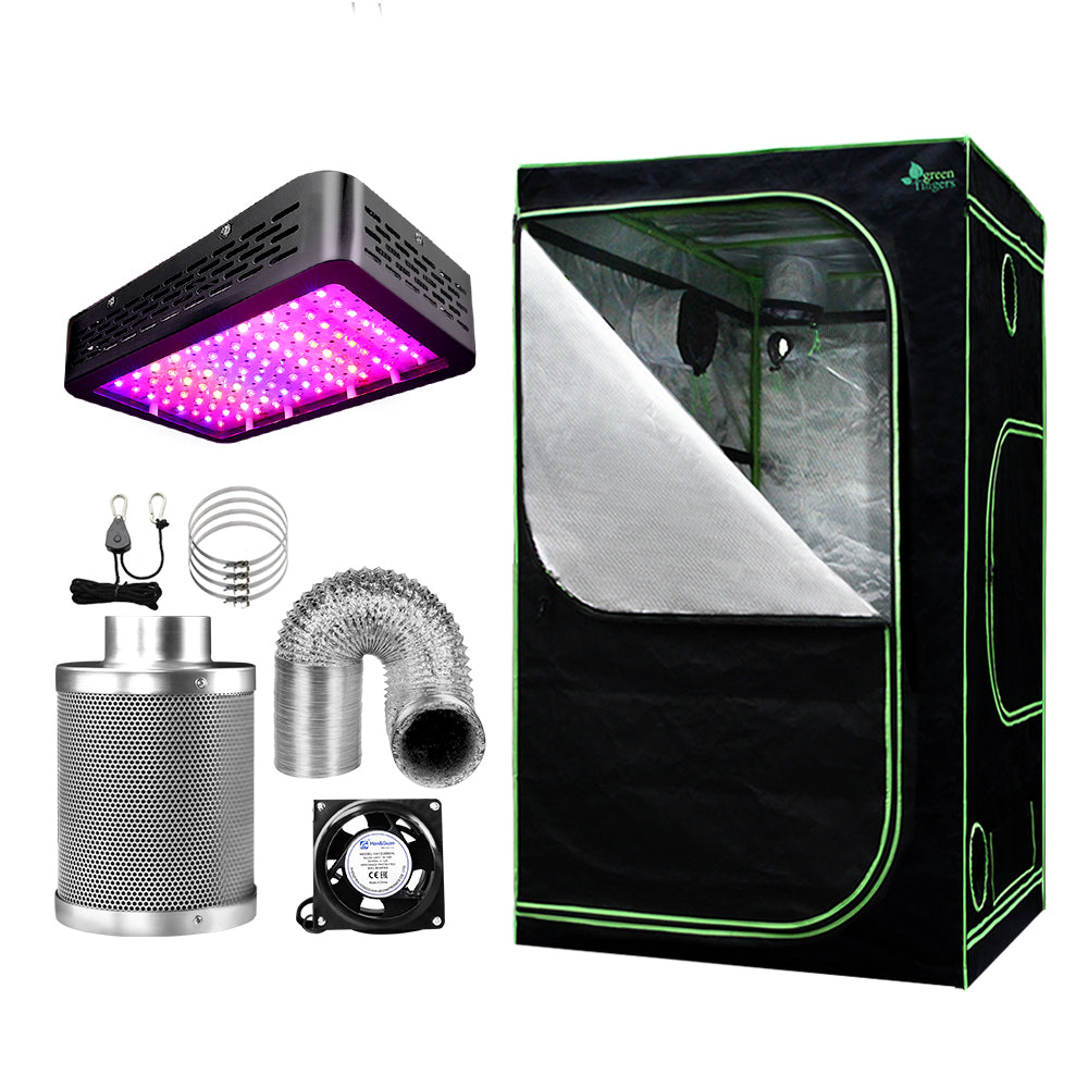 Green Fingers Grow Tent Light Kit 90x90x180CM 1000W LED 6" Vent Fan,Green Fingers Grow Tent Light Kit LED 1000W Full Spectrum 6" Vent 90x90x180CM