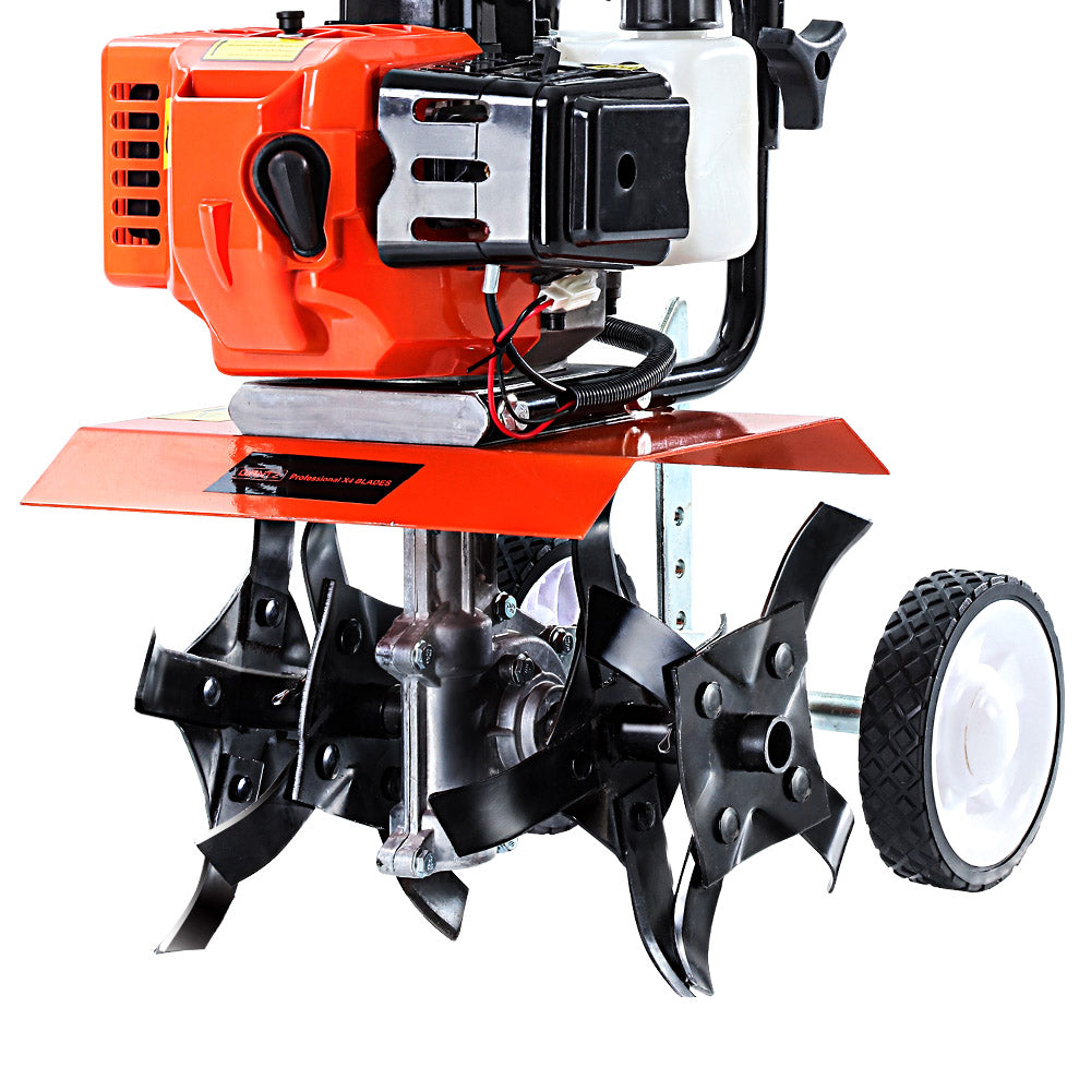 Giantz 72CC Garden Cultivator Tiller Petrol Rotary Hoe 16 Tines Rototiller