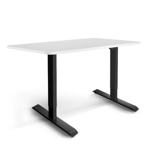 Electric Motorised Height Adjustable Standing Desk - Black Frame with 100cm White Top