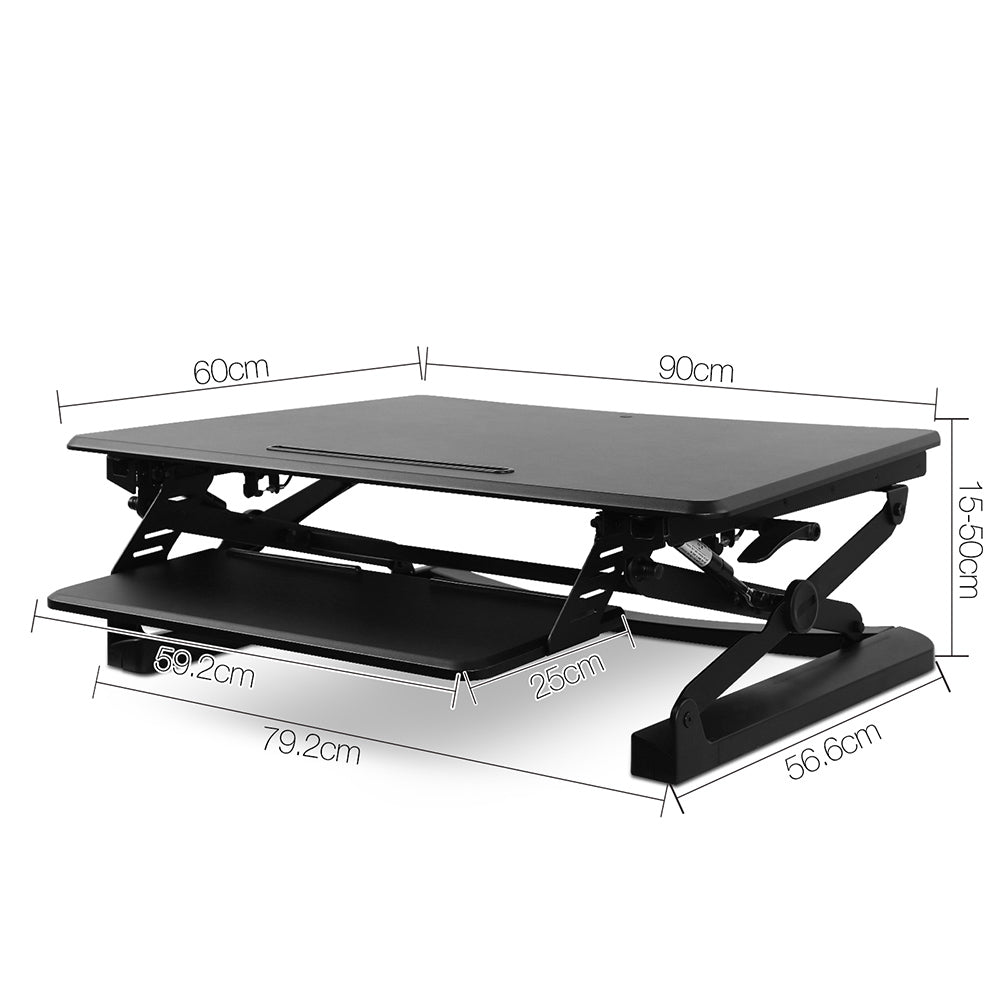 Height Adjustable Standing Desk - Black