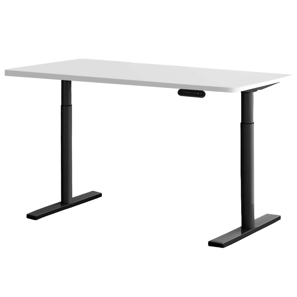 Artiss Electric Standing Desk Adjustable Sit Stand Desks Black White 140cm