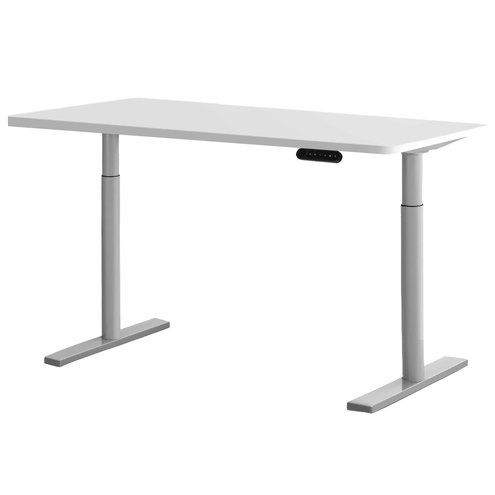 Artiss Electric Standing Desk Adjustable Sit Stand Desks Grey White 140cm