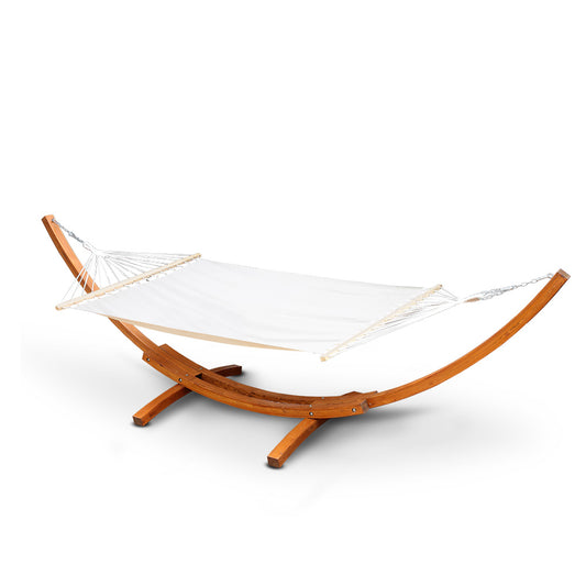 Gardeon Double Hammock with Wooden Hammock Stand