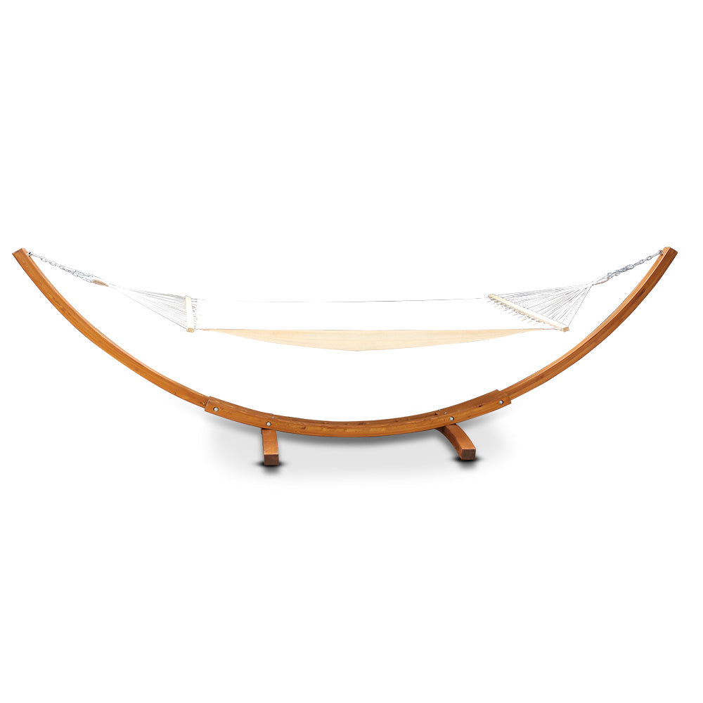 Gardeon Double Hammock with Wooden Hammock Stand