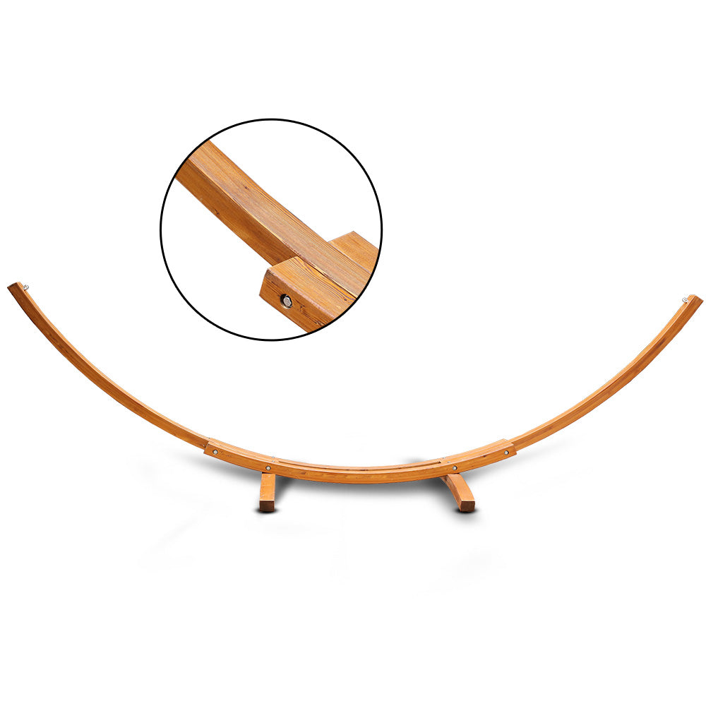 Gardeon Double Hammock with Wooden Hammock Stand