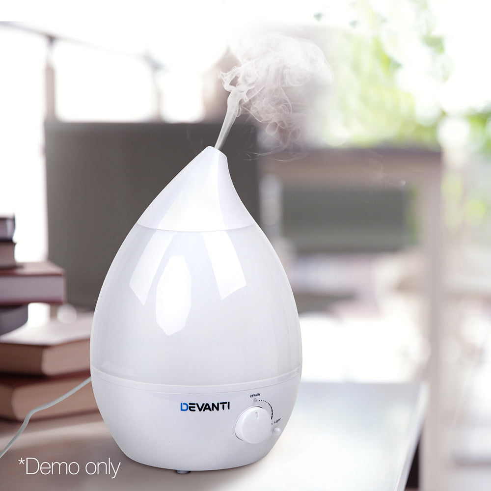 Devanti Ultrasonic Cool Mist Air Humidifier - White