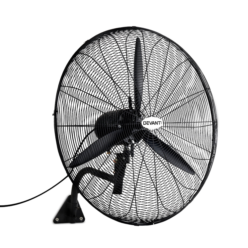 Devanti Industrial Wall Mounted Fan â€?Black