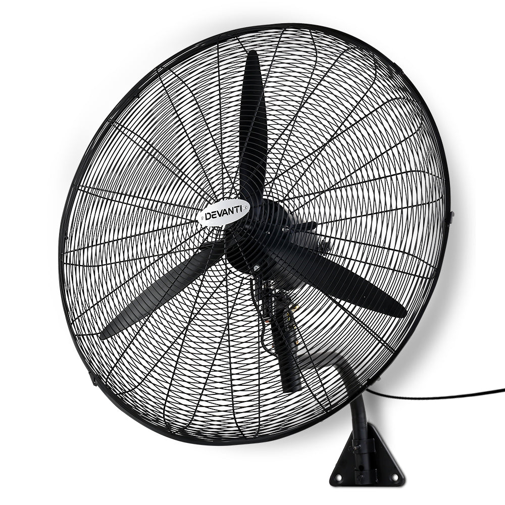 Devanti Industrial Wall Mounted Fan â€?Black