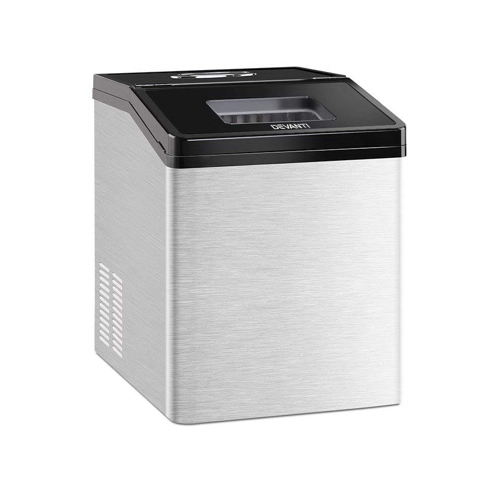 Devanti Commercial 3KG Ice Maker - Stainless Steel