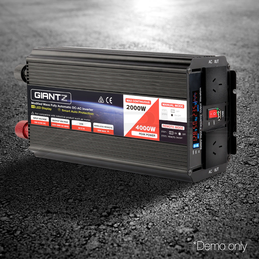 Giantz 12V - 240V Portable Power Inverter