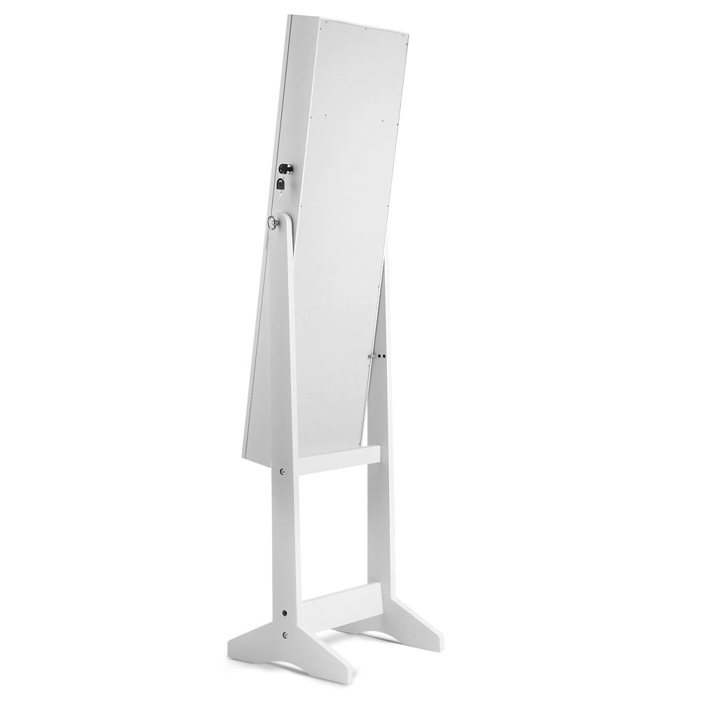 110cm Mirror with Cabinet - White