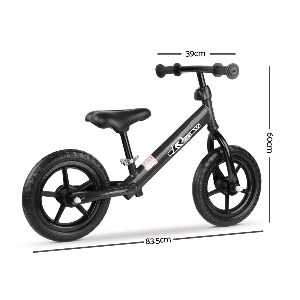 Rigo 12 Inch Kids Balance Bike - Black
