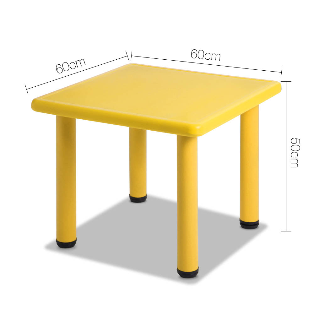 Keezi Kids Table Study Desk Children Furniture Plastic Yellow