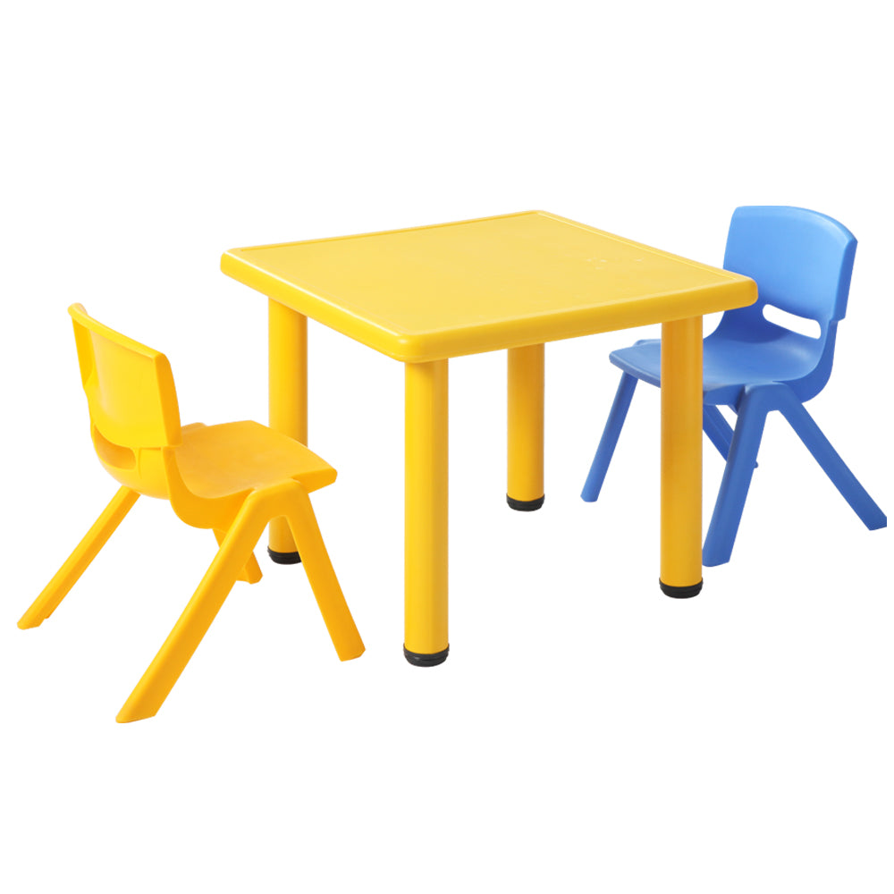 Keezi Kids Table Study Desk Children Furniture Plastic Yellow