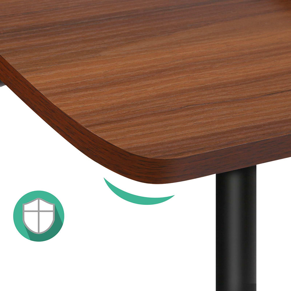 Artiss Laptop Table Desk Adjustable Stand - Walnut