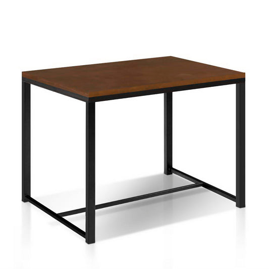 Artiss 4 Seater Industrial Vintage Retro Dining Table Pine Wood Dark Brown