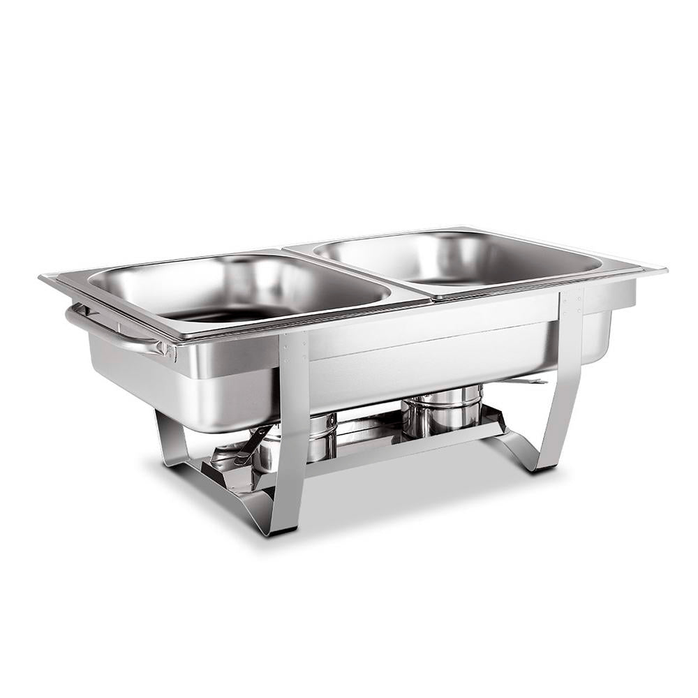 Emajin 9L Bain Marie Chafing Dish 4.5Lx2 Stainless Steel Buffet Food Stackable